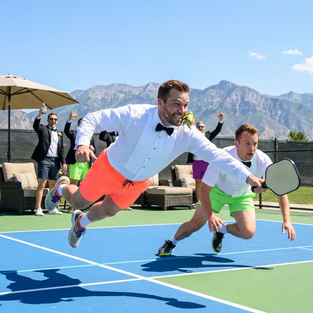 slideshow pickleball wedding utah 3